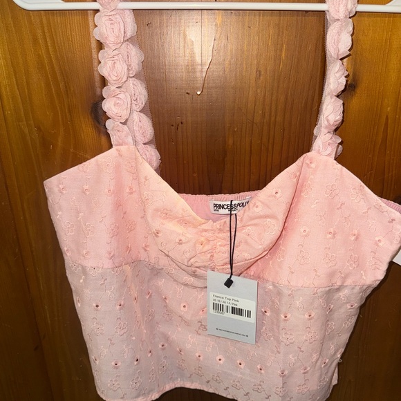 Pink princess Polly Floral Eyelet Tank Top - Picture 2 of 4